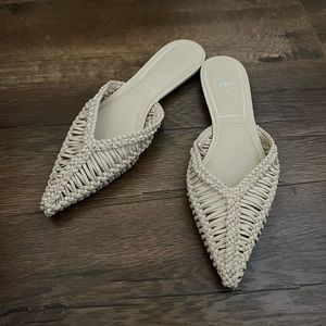 Zara cream flats size 37